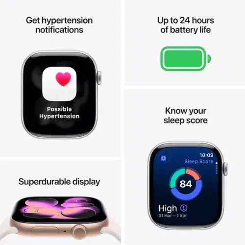 Apple Watch Series 11 GPS 46mm Jet Black Aluminium Case with Black Sport Band S/M - MEUW4 , Black